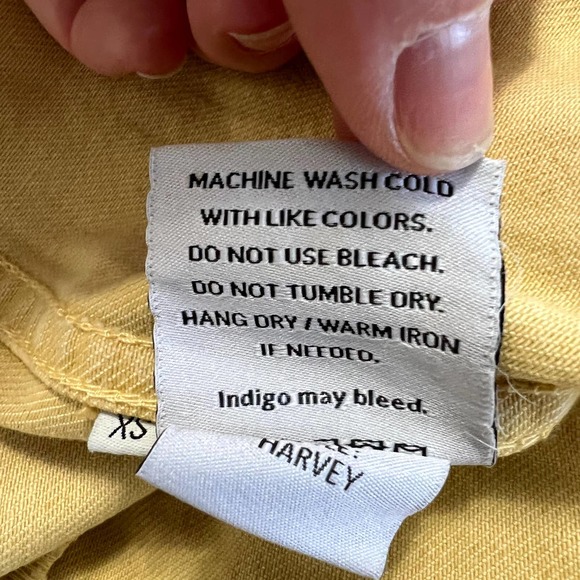 Boyish By Her Designed In Los Angeles Harvey Butter Yellow Denim Jacket  Size XS - Picture 10 of 10